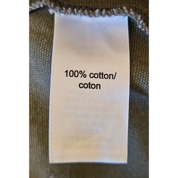 Maurices woman SZ L Long Military Green Vest Pockets Cinched Waist Grunge Cotton - Picture 6 of 7